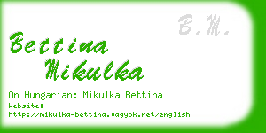 bettina mikulka business card